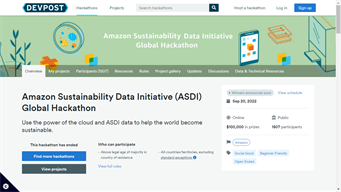 Amazon Sustainability Data Initiative Global Hackathon