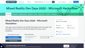 Mixed Reality Dev Days Microsoft Hackathon