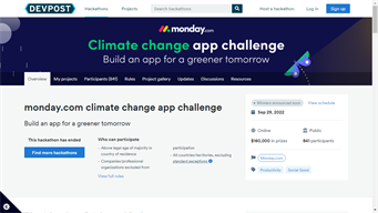 Monday Climate Change App Challenge