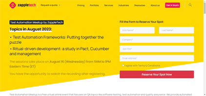 Test Automation Meetup by ZappleTech - August 2023 