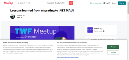TWF Meetup - Lessons learned from migrating to .NET MAUI